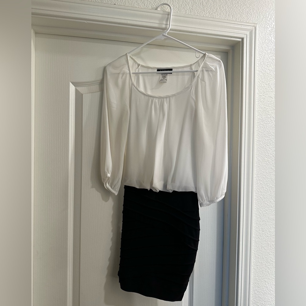 White/black dress